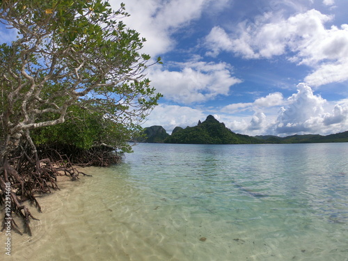 Bacuit archipelago view from Vigan Island, commonly named “Snake island”. El Nido, Palawan, Philippines.