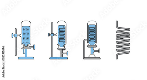 Water Condenser Line minimal abstract style vector