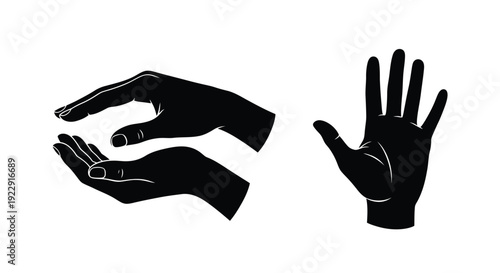 Two hands forming a shape one open palm facing upwards