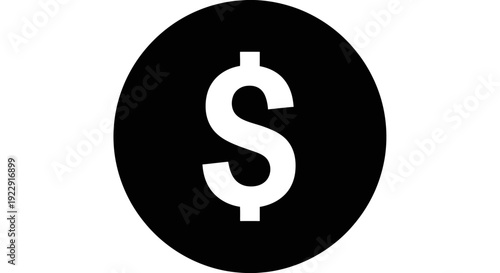 Shiny gold dollar sign icon symbolizing money and financial business wealth