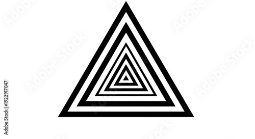 Abstract triangle warning symbol with high voltage danger sign in vector illustration style