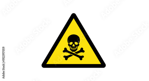 Radiation danger warning sign symbol isolated on white background