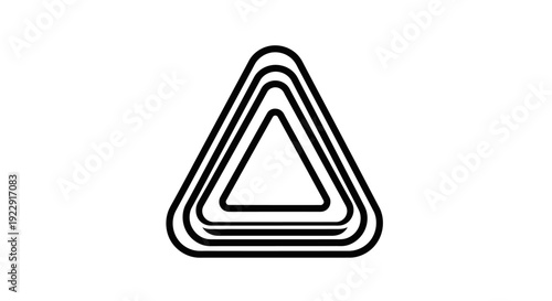 Warning triangle hazard sign with electric danger symbol and high voltage caution illustration
