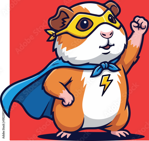 Superhero Guinea Pig - A Courageous Rodent in a Costume.