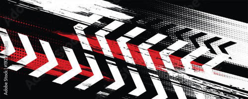 Exclusive red and black color combination sport racing car livery design, for universal medium eps10 vector ready to print.