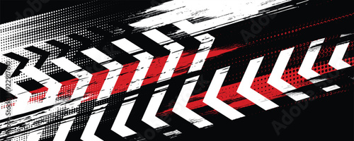 Exclusive red and black color combination sport racing car livery design, for universal medium eps10 vector ready to print.