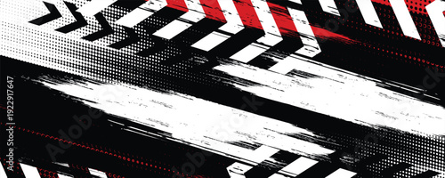 Exclusive red and black color combination sport racing car livery design, for universal medium eps10 vector ready to print.