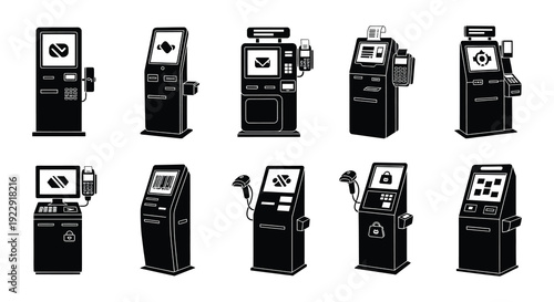 Collection of various self service kiosk and automated machine designs