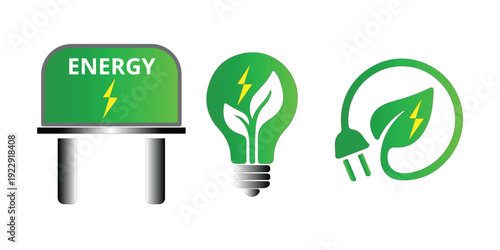 green energy concept with bulb