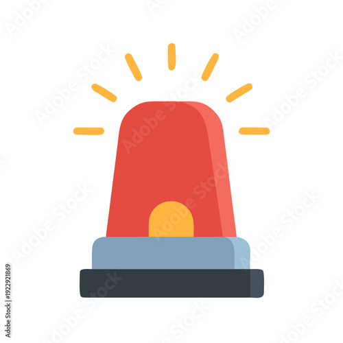 Emergency beacon illustration on black background signifying alert and urgent situation