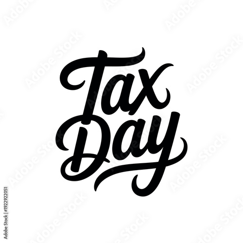 Black calligraphy text declares the annual deadline for submitting personal income tax.