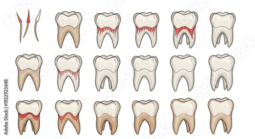 set of dental icons