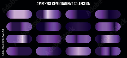 Amethyst Gemstone Gradient Collection Vector Swatches