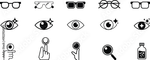 Disability Awareness Symbol Pack - Ramp, Justice, Magnifier, Ear and Eye Icons.

