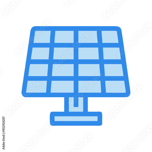 Stylized solar panel array isolated on black background for renewable energy theme