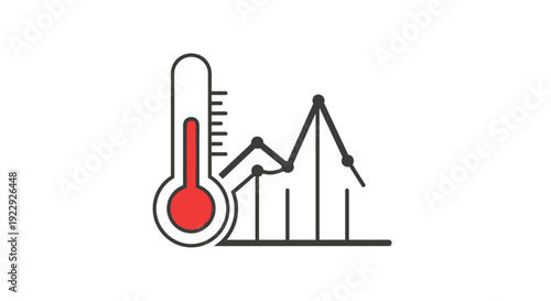 Thermometer With Business Growth Chart