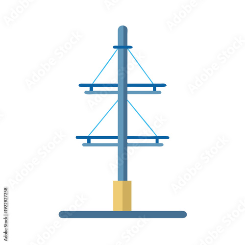 Abstract illustration of a stylized clothing rack with pastel colors on a black background