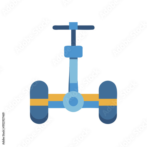 Illustration of a stylized personal transporter device against a dark black background