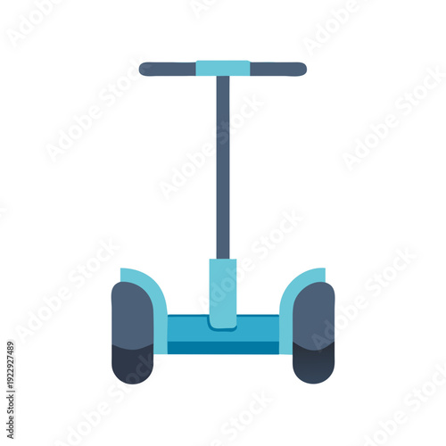 Self-balancing scooter, personal mobility device against a black background for modern transport