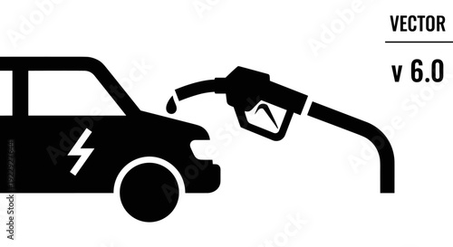 Electric Car Charging Icon