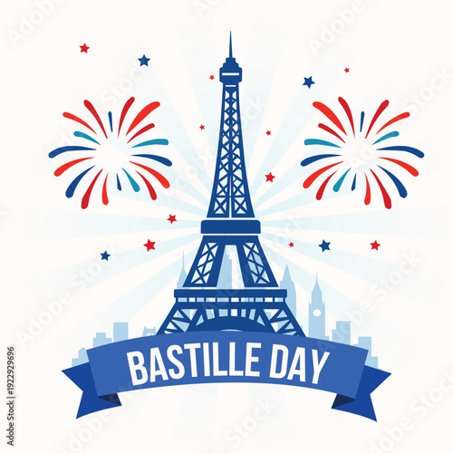 Bastille day post design and banner