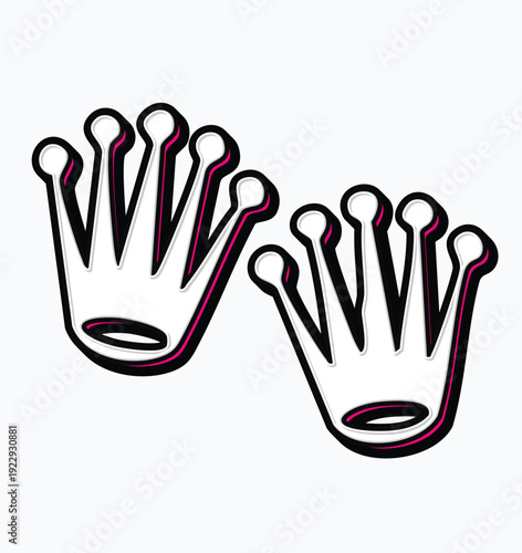 crown twins Queens vector file digital artwork