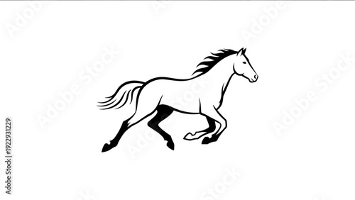 Galloping Horse Silhouette