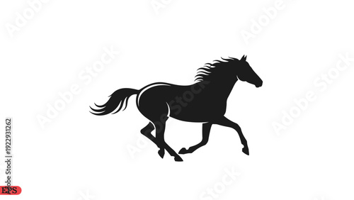 Silhouette Of A Galloping Horse
