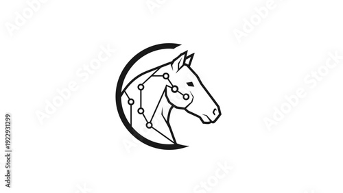 Horse Head Constellation Logo
