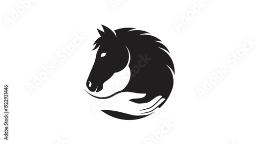 Horse Head and Hand Logo