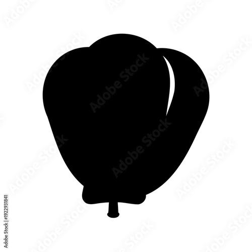 Silhouette of a baseball glove against a white background Vector, illustration