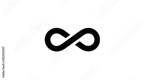 Infinity symbol vector illustration. Eternal sign, endless loop, mathematical concept, unlimited possibility, forever icon graphic.