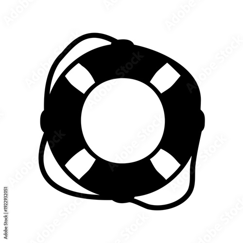 Outline of a classic film reel with sprocket holes on a white background Vector, illustration