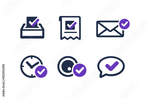 Thank letters labels generation icon checkmark image clock successfully vector no simple