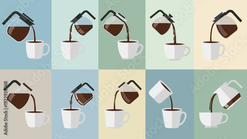 Coffee Pouring Steps Sequence