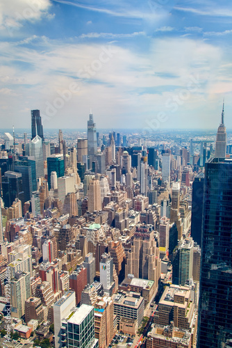 New York skyline view, portrait photo