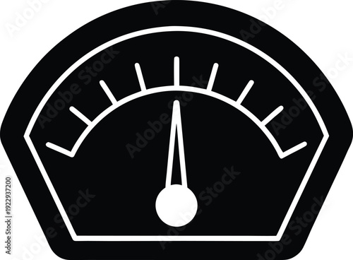Ammeter silhouette vector art Illustration