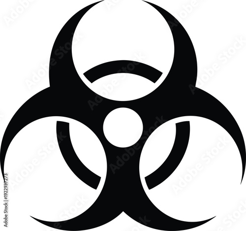 Obraz na plátne Biohazard Symbol silhouette vector art Illustration