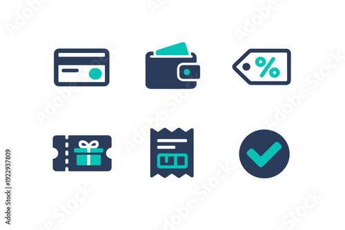 Numbers vector discount simple generation image code clean payment document order icon