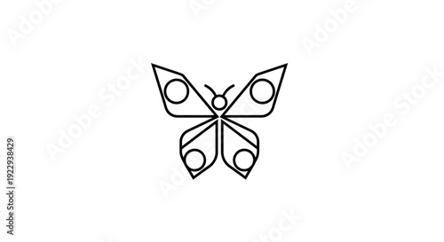 Simple Cannabis Leaf Outline Icon on Isolated White Background.