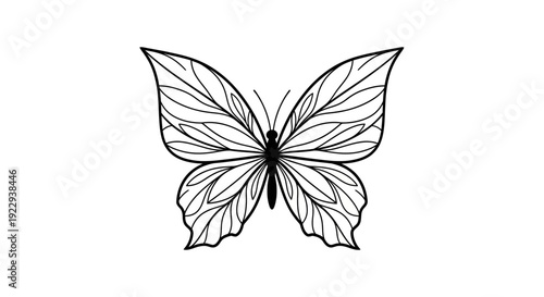 Simple Cannabis Leaf Outline Icon on Isolated White Background.