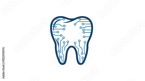 Digital Tooth Logo Representing Advanced Dental Technology