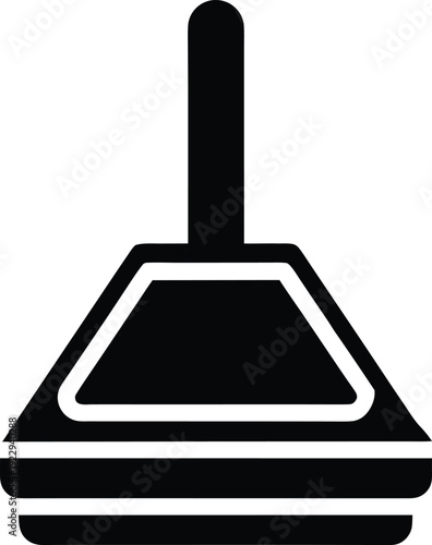 Magnetic Stirrer Flat Icon Style Silhouette Vector Art Illustration