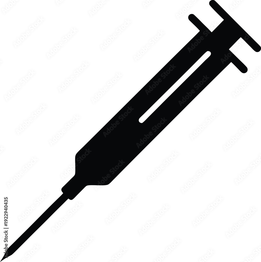 Fototapeta premium Micropipette Flat Icon Style Silhouette Vector Art Illustration