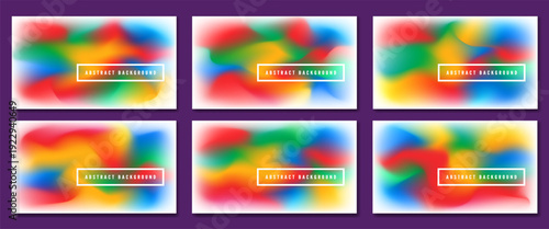 Collection of abstract vector backgrounds with dynamic gradient meshes and soft transitions. Ideal for posters, web covers, digital designs, and projects needing a modern artistic touch