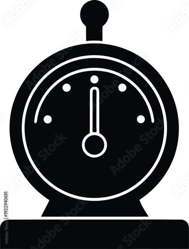 Newton Meter Flat Icon Style Silhouette Vector Art Illustration