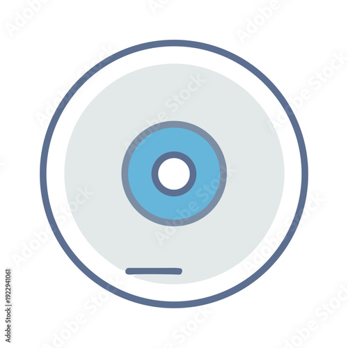 Stylized illustration of a compact disc on a black background for storage