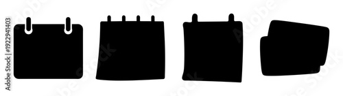 Calendar icons set in flat design vector illustration