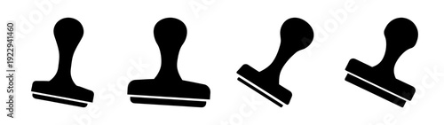 Rejected Stamp Icons Set Flat Design vector illustration