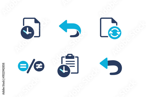 Vector arrow clean restore image revision version letters generation simple comparison icon